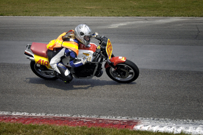 Aliki on the NS250F in the VRRA Endurance race at Mosport