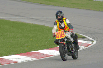 Laura on the NS in the endurance race practice