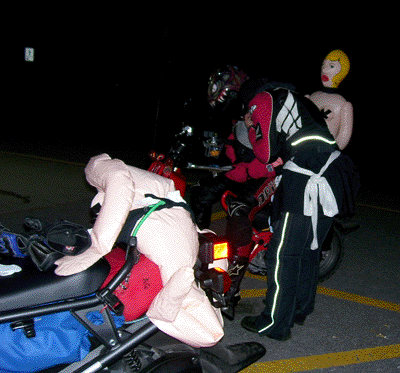 late night navigating on the scooter rally