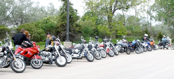 Assorted bikes attend the WROAR Ride each year