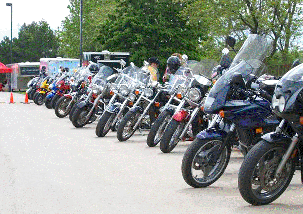 Assorted bikes at the 2008 WROAR Ride