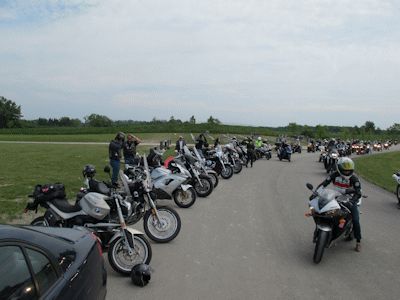 motorcycle honour guard for Liz Metcalfe funeral