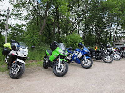 Assorted bikes at the WROAR Ride